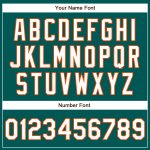 Custom Midnight Green Baseball Jersey with White-Orange Details - Personalized Team Name and Number Personalized Midnight