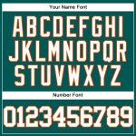 Personalized Authentic Baseball Jersey in Midnight Green with White-Orange Accents Personalized Midnight Green White-Orange