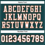 Personalized Football Jersey in Midnight Green White-Orange Mesh - Authentic Design Personalized Midnight Green White-Orange