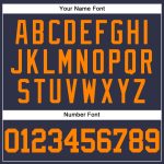 Custom Name and Number Personalized Orange Mesh Baseball Jersey - Authentic Throwback Navy Team Jersey Personalized Navy