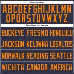 Custom Name and Number Personalized Orange Mesh Baseball Jersey - Authentic Throwback Navy Team Jersey Personalized Navy