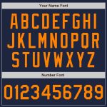 Custom Name and Number Personalized Navy Orange-Navy Authentic Baseball Jersey Personalized Navy Bay Orange-Navy Authentic