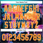 Custom Name and Number Baseball Jersey with 3D Navy Orange-White Jellyfish Ocean Design Personalized Navy Bay Orange-White