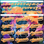 Custom Name and Number Baseball Jersey with 3D Navy Orange-White Jellyfish Ocean Design Personalized Navy Bay Orange-White