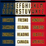 Custom Name Number Soccer Jersey - Personalized French Flag Sublimation in Navy Black White Red-Gold | Team Uniform Personalized