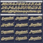 Custom Name and Number Personalized Navy Camo Cream Mesh Baseball Jersey - Authentic Throwback Team Apparel Personalized