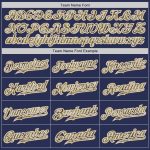 Custom Name Number Navy Camo-Old Gold Basketball Jersey - Personalized Authentic Throwback Team Apparel Personalized Navy
