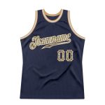 Custom Name Number Navy Camo-Old Gold Basketball Jersey - Personalized Authentic Throwback Team Apparel Personalized Navy