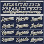 Custom Team Name Number Navy Camo White Bomber Varsity Letterman Jacket Personalized Full-Snap Personalized Navy Camo-White