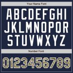 Custom Team Name Number Navy Camo White Bomber Varsity Letterman Jacket Personalized Full-Snap Personalized Navy Camo-White