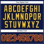 Custom Name Number Performance Vapor Golf Polo Shirt - Personalized Navy Crimson Yellow Team Apparel Personalized Navy Cimson-Yellow
