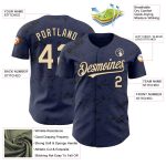 Personalized Navy Abstract Splatter Baseball Jersey with Custom Name & Number - Cream-Black 3D Pattern Design Personalized