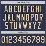 Personalized Navy Abstract Splatter Baseball Jersey with Custom Name & Number - Cream-Black 3D Pattern Design Personalized
