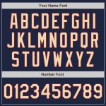 Custom Navy Baseball Jersey with Team Name and Number in Cream-Crimson - Personalized Arm Shapes Design, 3 Color Options