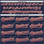 Custom Name and Number Baseball Jersey - Personalized Navy City Cream-Crimson Authentic Team Jersey Personalized Navy City