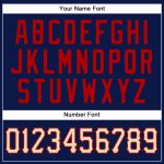 Custom Navy Baseball Jersey with Personalized Name and Number - City Cream-Red Authentic Team Gear Personalized Navy City
