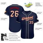 Custom Navy Baseball Jersey with Personalized Name and Number - City Cream-Red Authentic Team Gear Personalized Navy City