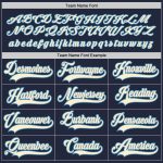 Custom Name and Number Hockey Jersey in Navy Cream-Blue - Personalized Team Jersey Personalized Navy Cream-Blue Hockey Jersey