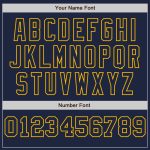 Custom Name Number Baseball Jersey - Personalized Navy Cream Gold Pinstripe Authentic Split Fashion Team Jersey Personalized
