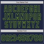 Custom Two Tone Bomber Jacket Navy Cream Neon Green Full-Snap Varsity Letterman with Personalized Name and Number Personalized
