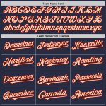 Custom Name and Number Authentic Throwback Baseball Jersey - Personalized Navy Red Cream Mesh Personalized Navy Cream-Red