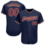 Custom Navy Crimson City Cream Baseball Jersey with Personalized Name & Number - Authentic Team Gear Personalized Navy Crimson-City