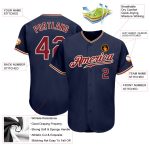 Custom Navy Crimson City Cream Baseball Jersey with Personalized Name & Number - Authentic Team Gear Personalized Navy Crimson-City