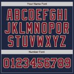 Personalized Custom Name Number Two Tone Baseball Jersey - Navy Crimson Cream Authentic Personalized Navy Crimson-Cream Authentic