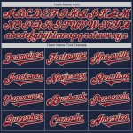 Personalized Custom Name Number Two Tone Baseball Jersey - Navy Crimson Cream Authentic Personalized Navy Crimson-Cream Authentic