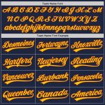 Personalized Navy Gold Crimson Authentic Baseball Jersey for Men and Women Personalized Navy Crimson-Gold Authentic Baseball