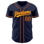 Personalized Navy Gold Crimson Authentic Baseball Jersey for Men and Women Personalized Navy Crimson-Gold Authentic Baseball