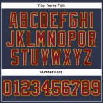Custom Team Name Number Long Sleeve Performance T-Shirt - Personalized Navy Crimson Gold Salute to Service Design Personalized