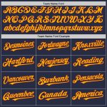 Custom Navy and Crimson Gold Baseball Jersey with Personalized Name and Number - Authentic Throwback Team Gear Personalized