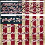 Personalized 3D Skull American Flag T-Shirt with Custom Team Name & Number - Navy Crimson-White Performance Tee Personalized