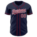 Personalized Navy Crimson-White Authentic Jersey for Baseball Fans Personalized Navy Crimson-White Authentic Baseball Jersey