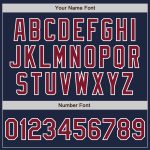 Custom Name and Number Authentic Baseball Jersey - Personalized Navy Crimson White Team Jersey Personalized Navy Crimson-White