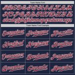 Custom Name and Number Authentic Baseball Jersey - Personalized Navy Crimson White Team Jersey Personalized Navy Crimson-White