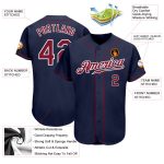 Custom Name and Number Authentic Baseball Jersey - Personalized Navy Crimson White Team Jersey Personalized Navy Crimson-White