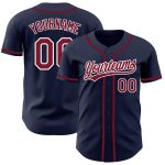 Personalized Navy Crimson-White Authentic Jersey for Baseball Fans Personalized Navy Crimson-White Authentic Baseball Jersey