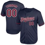 Custom Name Number Baseball Jersey - Personalized Authentic Navy Crimson-White Mesh Throwback Personalized Navy Crimson-White