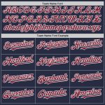 Custom Name Number Baseball Jersey - Personalized Authentic Navy Crimson-White Mesh Throwback Personalized Navy Crimson-White