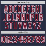 Custom Name Number Baseball Jersey - Personalized Authentic Navy Crimson-White Mesh Throwback Personalized Navy Crimson-White
