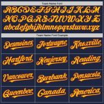 Custom Name Number Personalized Baseball Jersey Navy Crimson Yellow Raglan Sleeves Authentic Team Apparel Personalized Navy