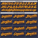 Custom Personalized Navy Crimson-Yellow Throwback Baseball Jersey with Your Name and Number - Authentic Mesh Design Personalized