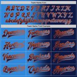 Custom Name Number Varsity Letterman Jacket Gradient Navy Electric Blue Orange Bomber Full-Snap Fashion Jacket Personalized