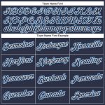 Custom Team Performance T-Shirt with Name and Number - Personalized Navy Electric Blue and White Personalized Navy Electric