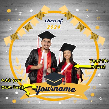 Custom Name Number 3D Graduation T-Shirt - Personalized Navy Gold Team Performance Shirt Personalized Navy Gold 3D Graduation