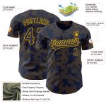 Custom Name Number Baseball Jersey - Personalized Navy Gold 3D Curve Lines Design Personalized Navy Gold 3D Pattern Design
