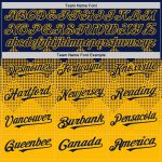 Personalized Navy Gold Gradient Baseball Jersey with Custom Name & Number - 3D Pattern Design Team Apparel Personalized Navy