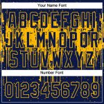 Custom Name and Number Personalized Navy Gold 3D Dripping Splatter Art Unisex Softball Jersey - Two-Button Design Personalized